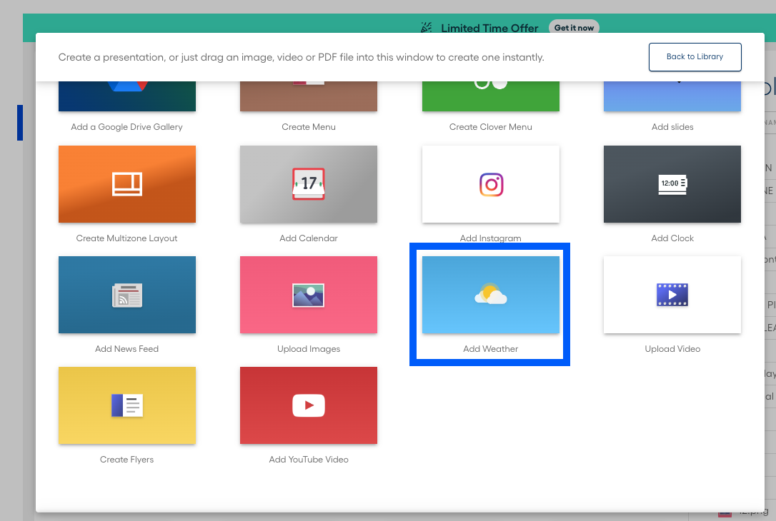 Display weather on your screens — screenshot 1