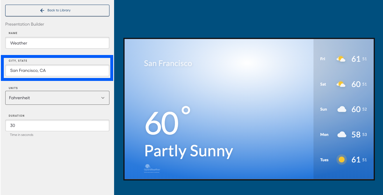 Display weather on your screens — screenshot 2