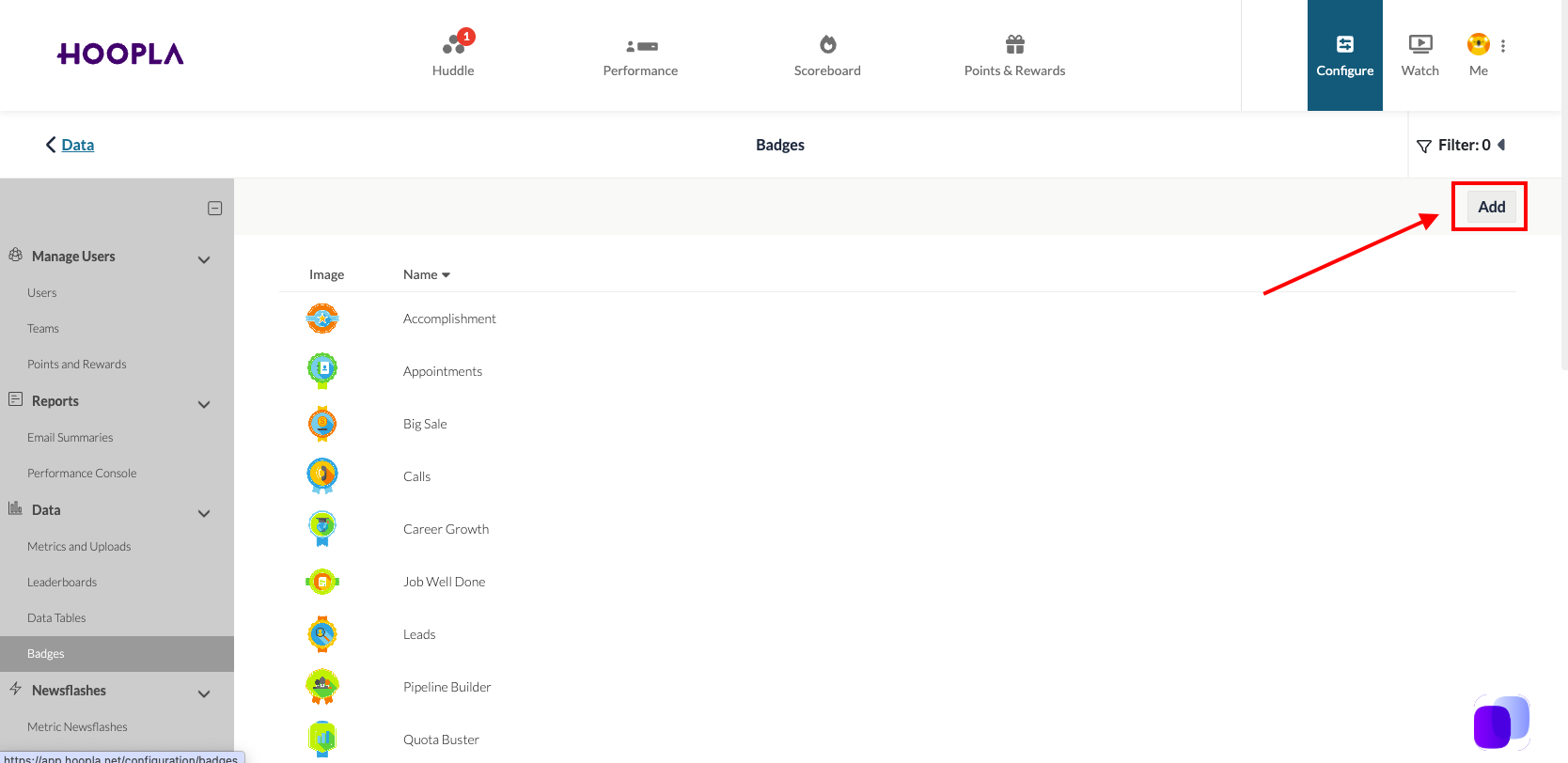 Adding Custom Badges — screenshot 2