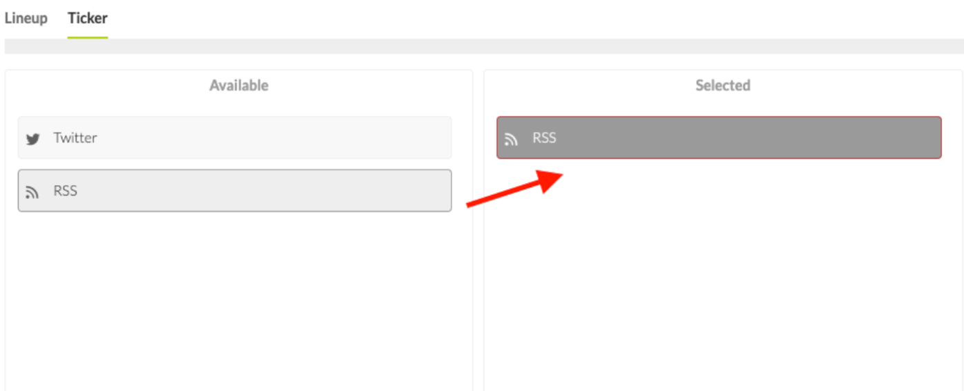 How to set up a RSS Ticker Feed — screenshot 3