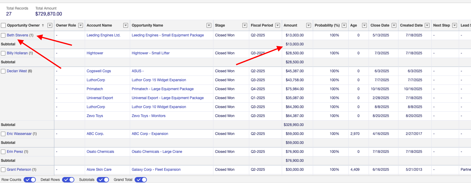 Create Salesforce Metric Reports — screenshot 5