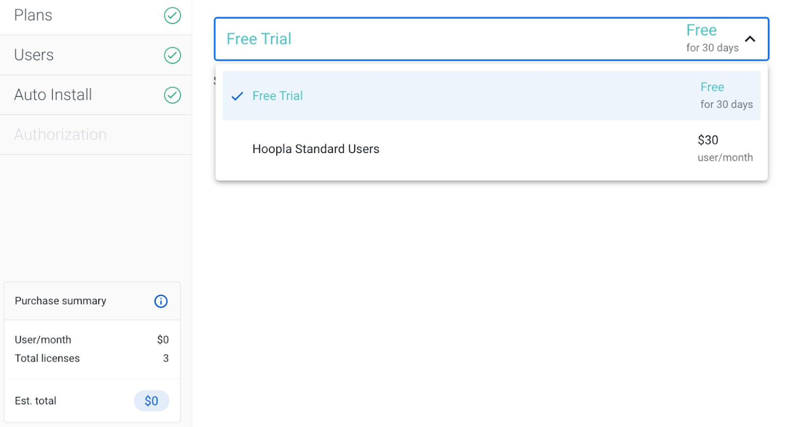 Installing the Hoopla App in TalkDesk — screenshot 2