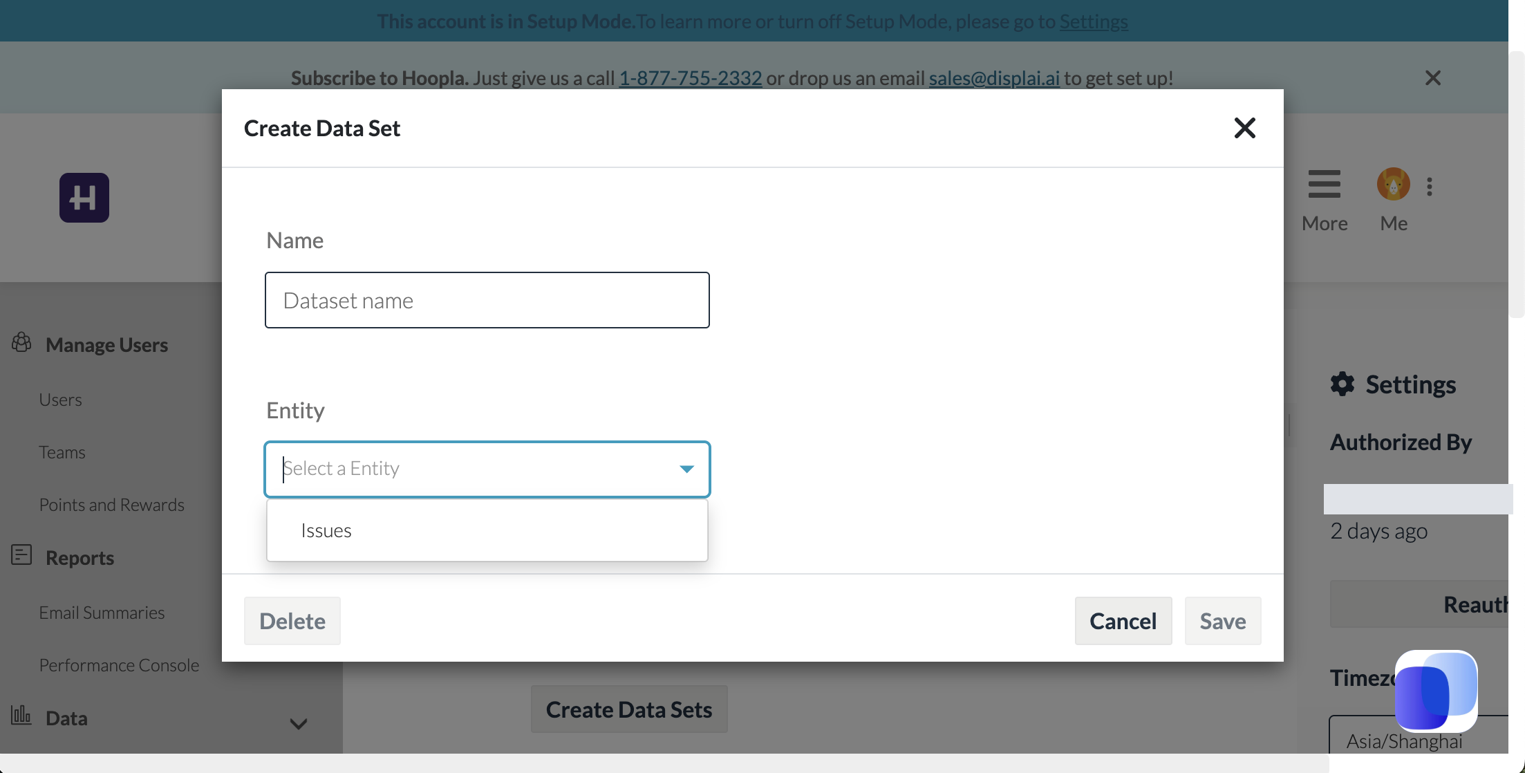 Create a dataset — screenshot 4