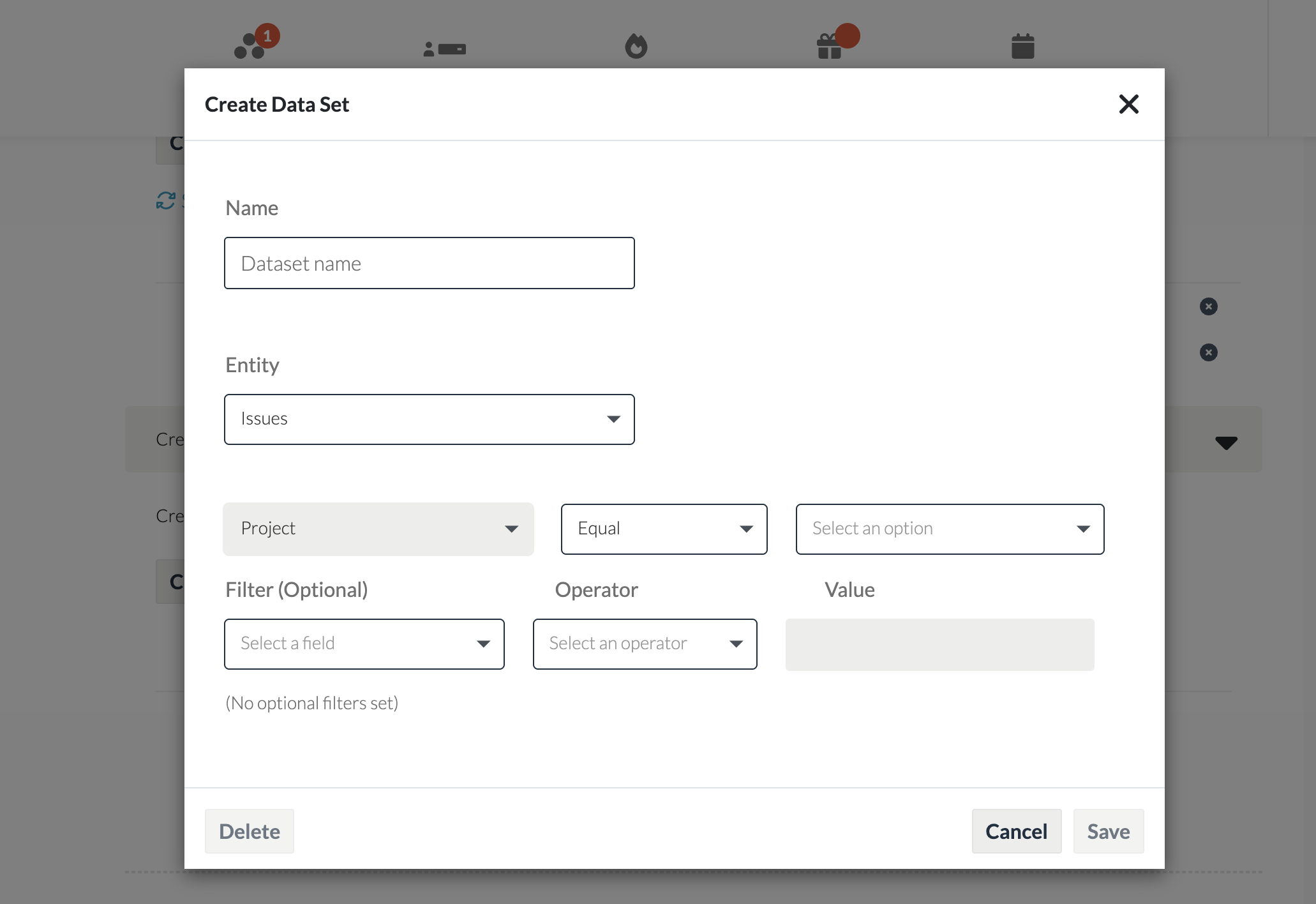 Create a dataset — screenshot 5