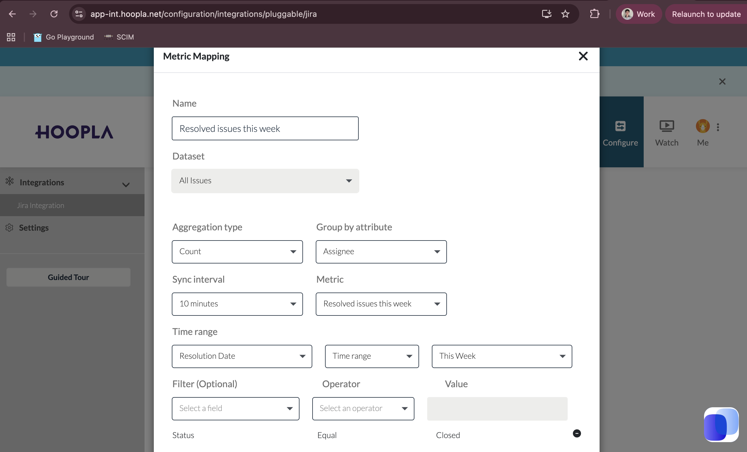 Create a metric mapping — screenshot 7