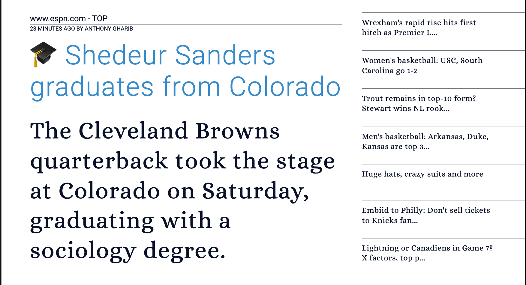 News options — screenshot 2