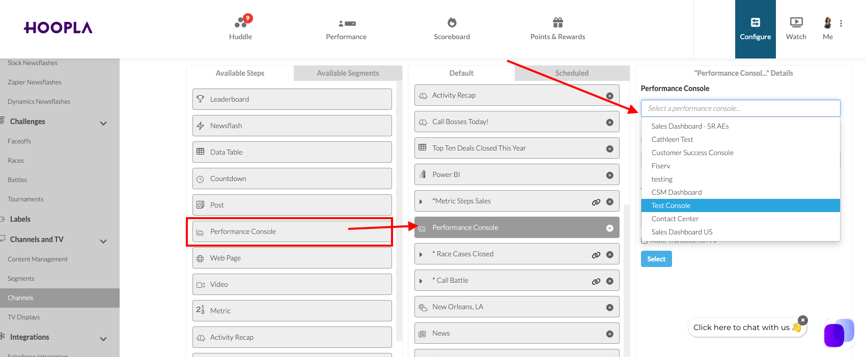 Add a Team Performance Console to your Channel — screenshot 5