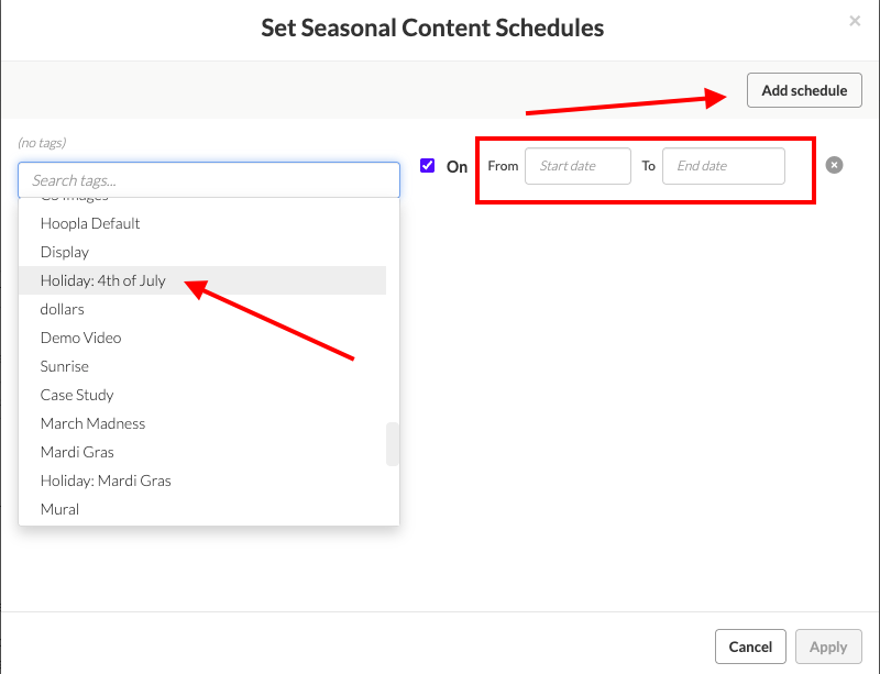 Add a Scheduled Background — screenshot 2