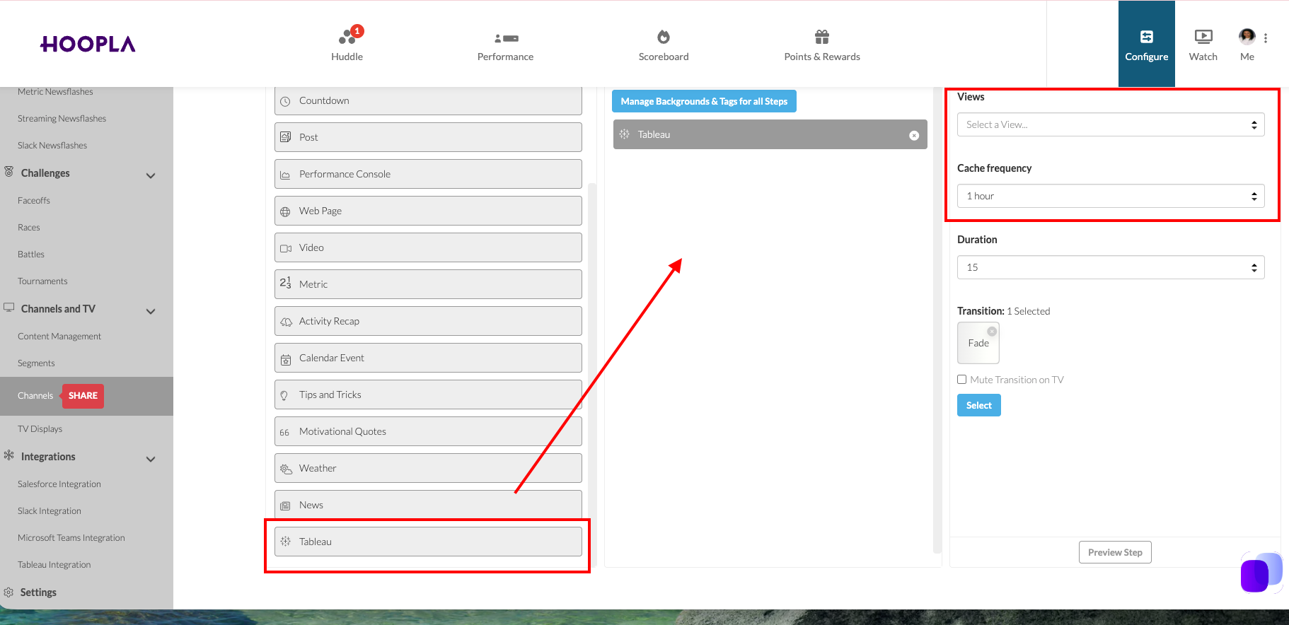Adding the step to your Channel — screenshot 1