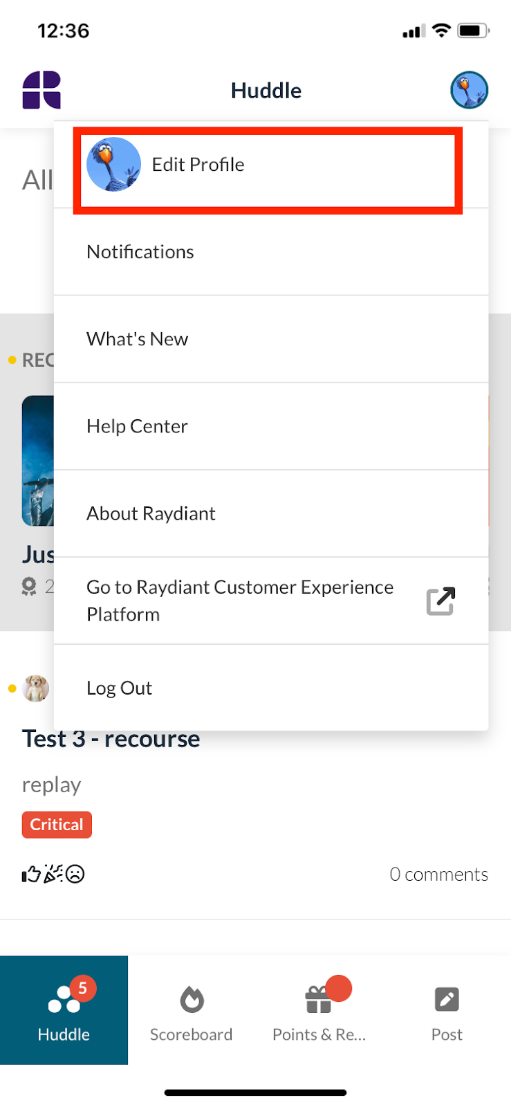 Step 2 – Access your profile — screenshot 3