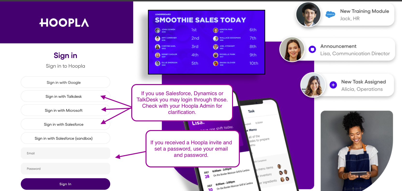 Step 1 – Log into Hoopla — screenshot 1