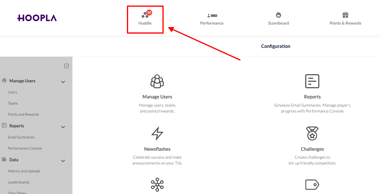 Navigate to Huddle — screenshot 1